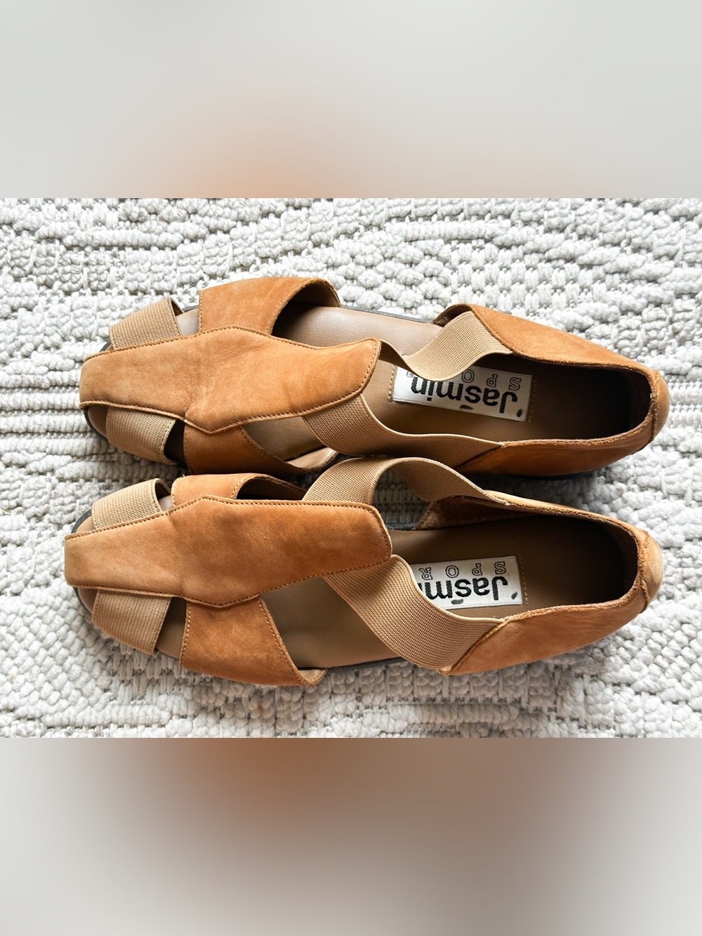 Casual Round Toe Slip-on Fishermen Style Sandals in Camel Tan Size 7
